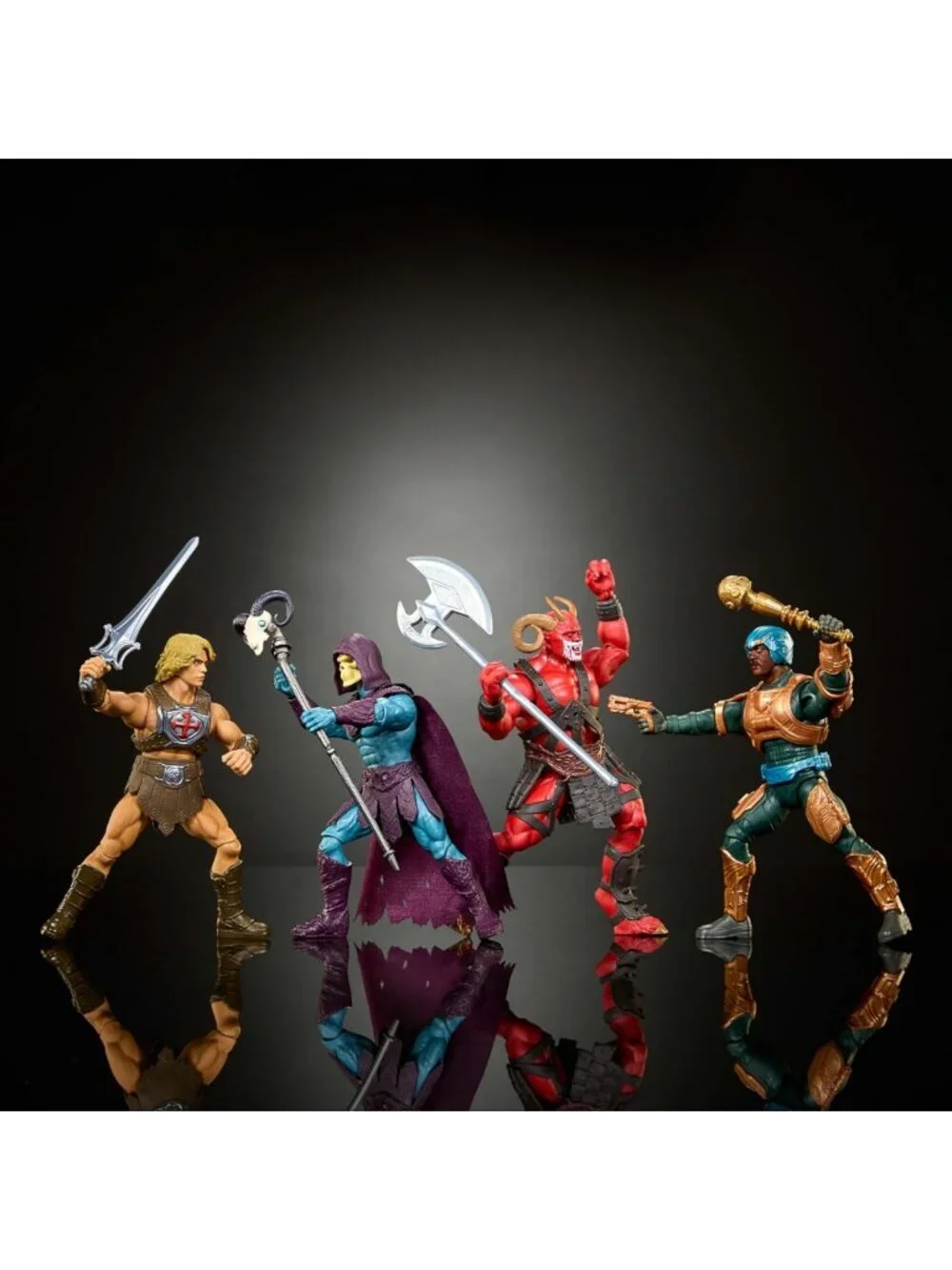 Masters of the Universe Action Figures 4-Pack - He-Man, Skeletor & Goat Man, 5.5